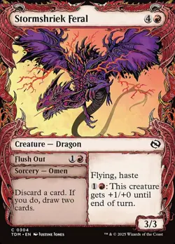 Near Mint, English - 4 x MTG Stormshriek Feral - Showcase Tarkir: Dragonstorm - Image 1