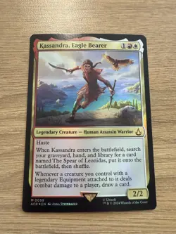 🇬🇧 MTG Assassin’s Creed - Kassandra, Eagle Bearer #059 Foil Mythic Rare NM - Image 1