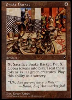 MTG Snake Basket, Visions, Heavily Played, English - Image 1