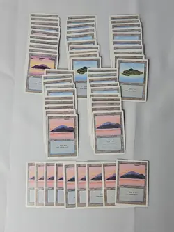 MTG Revised Lands Lot - 55+ Lands - Islands - LP - Image 1