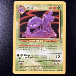 Muk 28/62 Fossil Regular Unlimited WOTC Pokemon Card Near Mint NM - Image 1