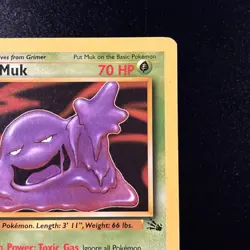 Muk 28/62 Fossil Regular Unlimited WOTC Pokemon Card Near Mint NM - Image 4