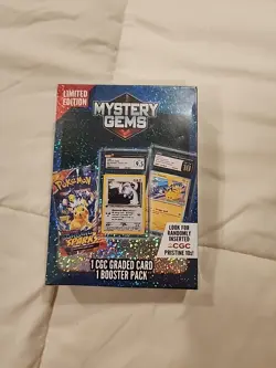 Pokemon Mystery Gems 1 CGC Graded Card & Booster Pack 2025! New Limited Edition. - Image 1