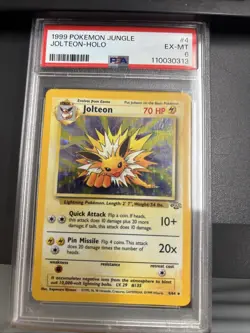 1999 Pokemon Jungle Jolteon Holo PSA 6 Graded Card #4 - Image 1