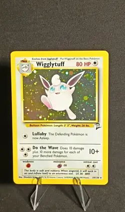 Wigglytuff 19/130 Holo Rare Base Set 2 1999 - Pokemon Card TCG (LP) - Image 1