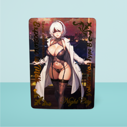 2B Nier Automata Custom Night City Waifu Card Goddess Foil Anime ACG - Image 1
