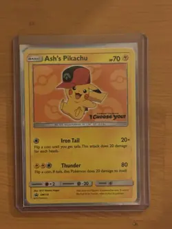 Pokemon Pikachu TCG Ash's Pikachu SM110 SM109 Rare Card Sun and Moon - Image 1