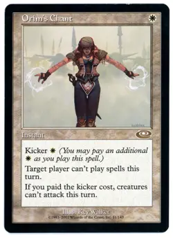 1X ORIM'S CHANT [PLS - PLANESHIFT] - MTG VINTAGE CARD [MODERATELY PLAYED] - Image 1
