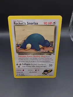 Rocket's Snorlax 33/132 Gym Heroes Regular Rare Vintage Pokemon Card 033/132 MP - Image 1