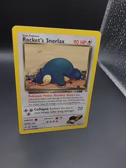 Rocket's Snorlax 33/132 Gym Heroes Regular Rare Vintage Pokemon Card 033/132 MP - Image 2