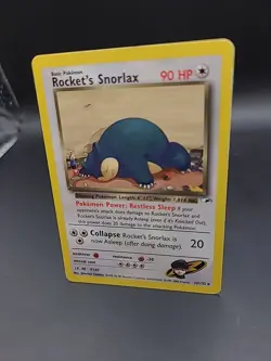 Rocket's Snorlax 33/132 Gym Heroes Regular Rare Vintage Pokemon Card 033/132 MP - Image 3