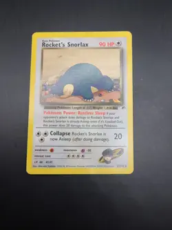 Rocket's Snorlax 33/132 Gym Heroes Regular Rare Vintage Pokemon Card 033/132 MP - Image 4