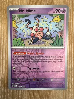 Mr. Mime 122/165 Reverse Holo - Scarlet & Violet 151 Pokemon Card - NM - Image 1