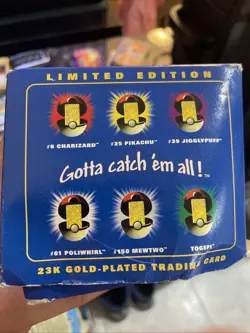 23K Gold Plated CHARIZARD Trading Card 1999 Burger King Pokemon Ball NEW SEALED - Image 4