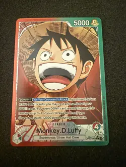 Monkey D. Luffy Trading Card One Piece TCG OP13-001 Leader Parallel NM - Image 1