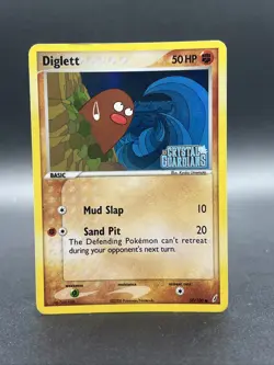 Pokemon 2006 Crystal Guardians Diglett Reverse Holo Card 50/100 Stamped NM/LP - Image 1