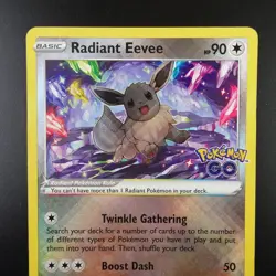 Radiant Eevee SWSH230 Pokemon Go Holo Pokemon Card - Image 2