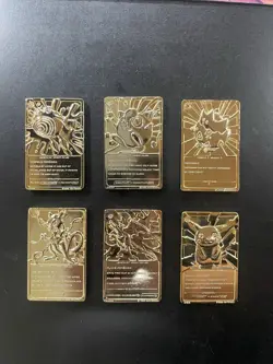 Burger King 1999 Pokemon 23k Gold Plated Trading Card Complete Set - Image 2