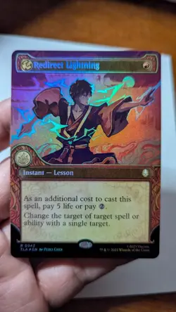 1x Redirect Lightning Showcase FOIL NM - Avatar Magic MTG TLA TLE x1 - Image 1