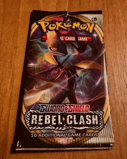 VERY HEAVY Pokemon TCG SWSH Rebel Clash - Factory Sealed Booster Pack (21.71g!) - Image 2