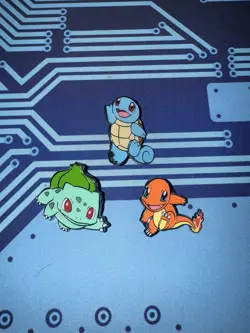 POKEMON GO TCG Official Bulbasaur Charmander Squirtle 3 Starters 1.5" Pin Set! - Image 1
