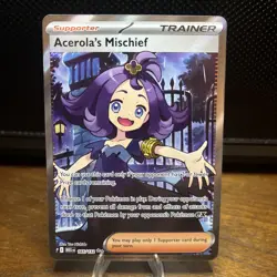Acerola’s Mischief 165/132 ULTRA RARE HOLO Mega Evolution Me01 Pokemon FULL ART - Image 1