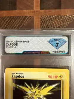 1999 Pokemon Base #16 Zapdos DSG 7 - Image 3