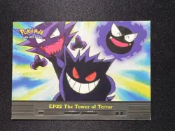 2000 Topps Pokemon TV Animation Edition #EP22 The Tower of Terror Blue Logo - Image 1