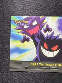 2000 Topps Pokemon TV Animation Edition #EP22 The Tower of Terror Blue Logo - Image 2