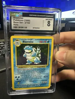 [CGC 8 NM/MINT] 1999 Pokemon Base Set Holo Blastoise 2/102 Holo Rare - Image 1