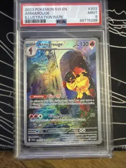 Pokemon TCG Armarouge Card 203/198 Scarlet & Violet Base Set, PSA 9 - Image 1