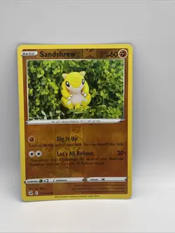 131/264 SANDSHREW REVERSE HOLO FUSION STRIKE POKEMON CARD - Image 1