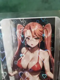BEAUTIFUL BIKINI BABE HEART FOIL WAIFU ANIME CARD - Image 3
