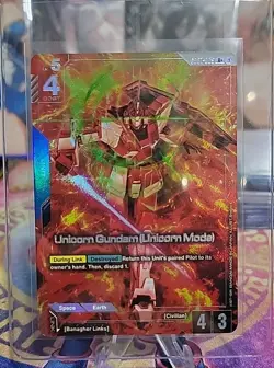 Unicorn Gundam (Unicorn Mode) Foil GD01-005 R+ NM Gundam TCG Card Game Alt Art - Image 1