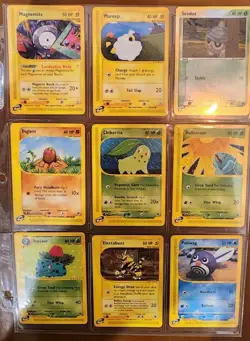 Pokemon TCG E-Series Lot (9 Cards) - Bulbasaur, Ivysaur, Electabuzz, Chikorita + - Image 1