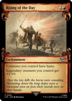 MTG Foil - Rising of the Day (Showcase Scrolls) - 596 / NM / English - Image 1