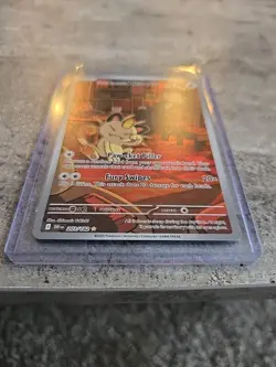 Pokemon TCG Team Rockets Meowth & Giovanni Cosmos Special Illustraition Rare - Image 2