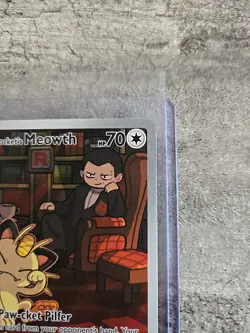 Pokemon TCG Team Rockets Meowth & Giovanni Cosmos Special Illustraition Rare - Image 4