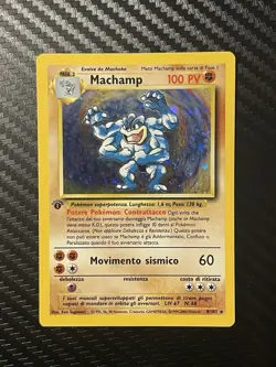 Pokemon Machamp Holo 1st Edition Base Set 8/102 Spanish - Image 1