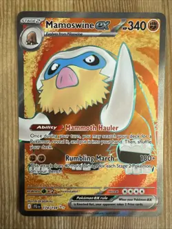 Mamoswine ex 174/159 Pokemon Journey Together SV09 Full Art Ultra Rare Holo NM - Image 1