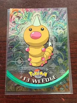 1999 Pokemon TV Animation Edition Weedle #13 Holo Black Label - Image 1