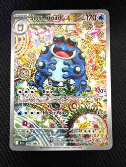 Pokemon TCG Seismitoad 105/086 SV Black Bolt Illustration Rare Holo - Image 1