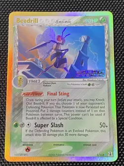 Beedrill 1/113 Delta Species Reverse Stamped Holo 2005 Pokemon LP/NM - Image 1
