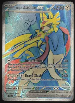 Pokemon TCG Hop's Zacian ex Holo Full Art 176/159 NM - Image 1
