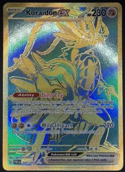 Pokemon TCG Koraidon EX Hyper Rare Paldean Fates Gold Full Art 245/091 NM - Image 1
