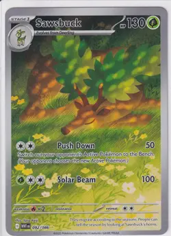 2025 Pokemon SV White Flare WHT EN Sawsbuck Illustration Rare #092/086 NM/MINT - Image 1