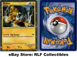 2010 Pokemon, HGSS Promos, #HGSS19 Raikou, Holo Black Star Promo - Image 1