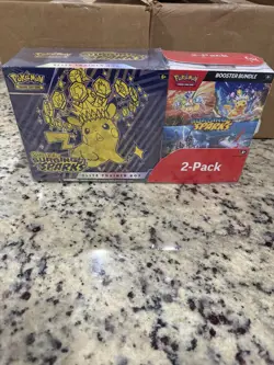 Pokemon Surging Sparks Elite Trainer Box and Booster Bundle Costco, 2-Pack - Image 1
