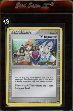 TV Reporter 82/101 - Dragon Frontiers - Uncommon - Pokemon Reverse Holo - LP - Image 1