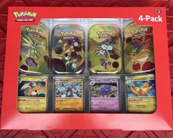 POKEMON TCG 151 Mini Tins 4 Pack + 4 Promos NIB Sealed Sams Club Exclusive NEW - Image 1